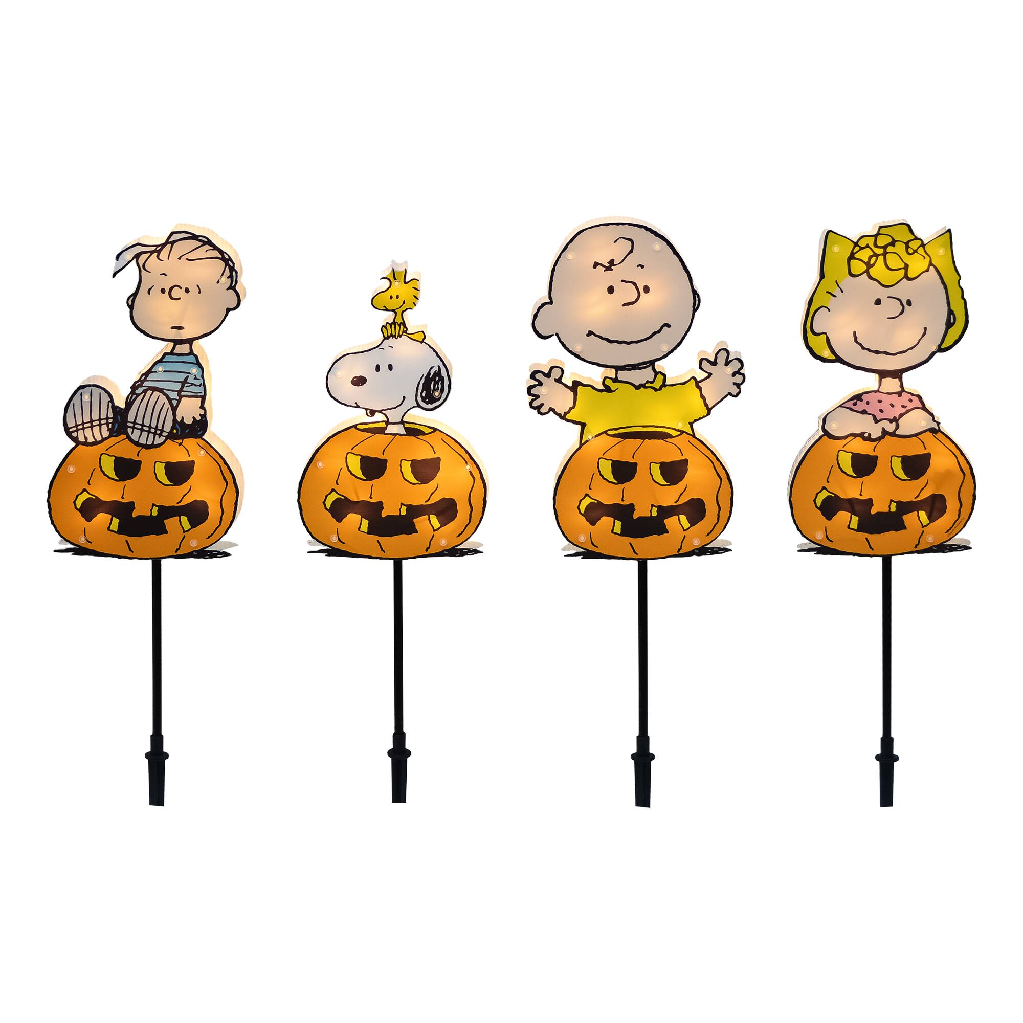 2ft. LED Peanuts Great Pumpkin Gang Pathway Marker Set